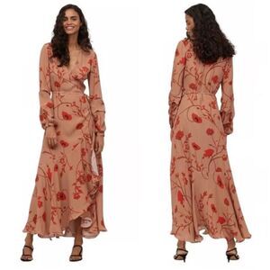 JOHANNA ORTIZ X H&M FLORAL MAXI WRAP DRESS